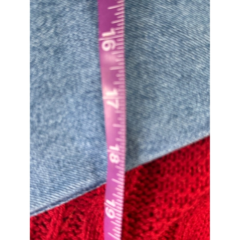 Vintage 90s Button Front Denim Mini Skirt High Waist Jean Skirt Size 4 - Picture 7 of 9